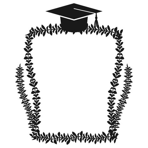Download Graduation Cap Frame, Laurel Wreath For Cricut