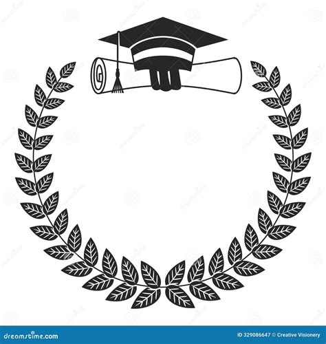 Download Graduation Cap Frame, Laurel Wreath For Silhouette