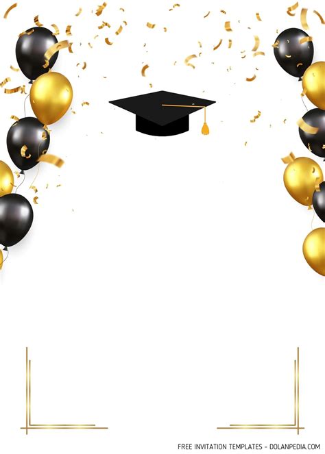 Graduation Cap Invitations Template