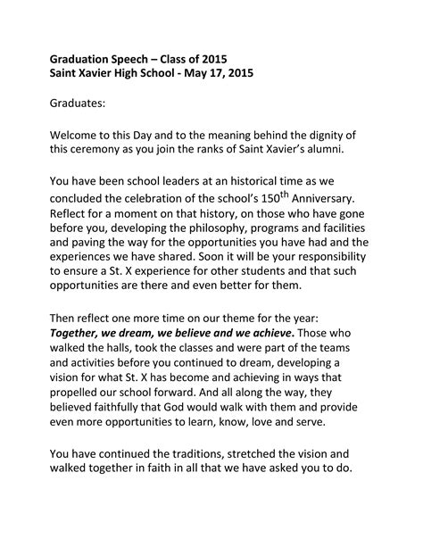 Graduation Day Speech By Students