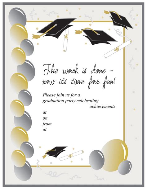Graduation Invitations Printable