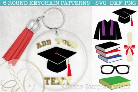 Download Graduation Keychain Pattern SVG Files Printable