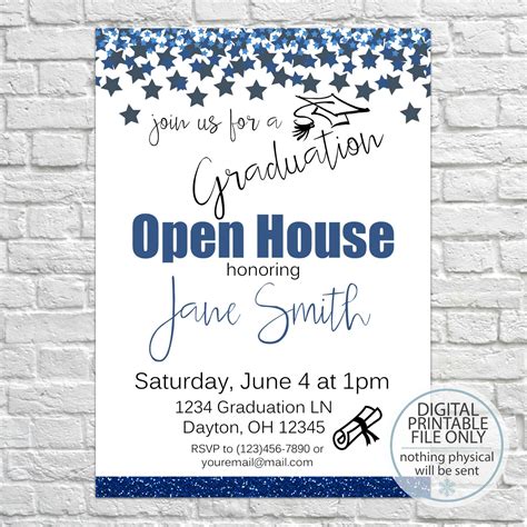 Graduation Open House Invitation Templates