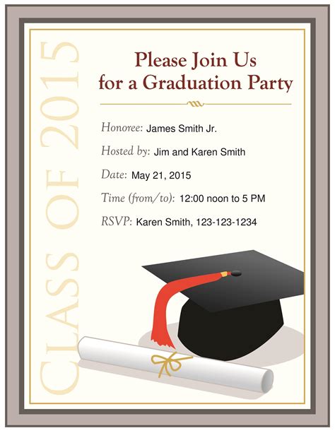 Free Graduation Invitation Templates For Word