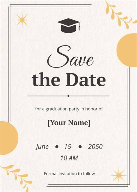 Graduation Save The Date Templates – Free Editable Template & Examples ...