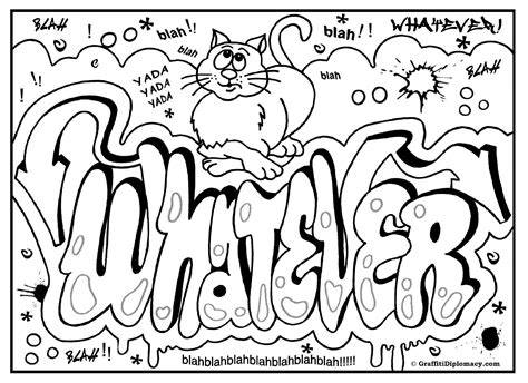 Graffiti Words Coloring Pages