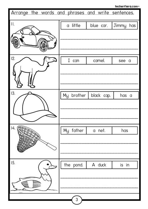 Grammar For Kindergarten Worksheets