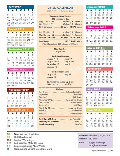 Grand Prairie Calendar