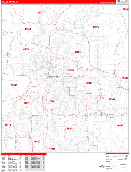 Grand Rapids Mi Zip Code Map