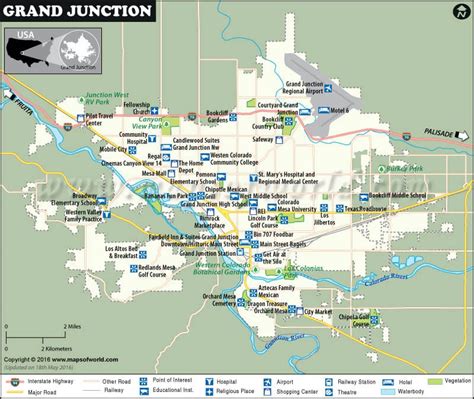 Grand Junction Colorado Wall Map (Premium Style) by MarketMAPS MapSales