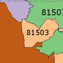 Grand Junction Zip Code Map Map