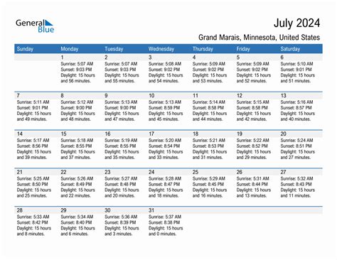 Grand Marais Calendar