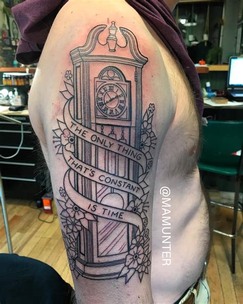 Grandfather Clock Tattoo