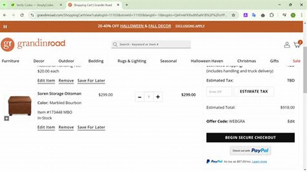 Grandin Road Promo Code 2024 Coupon Code
