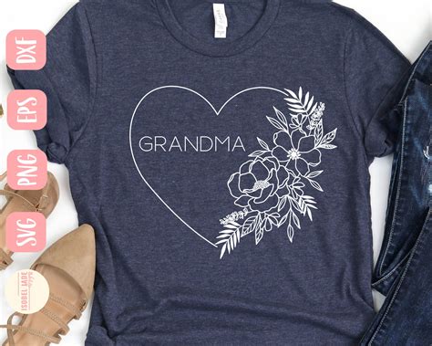 Personalized Grandma Shirts with Grandkids' Names - Customizable SVG Designs