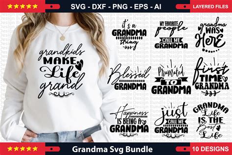 Download Grandma Design Bundle Creativefabrica DXF Files