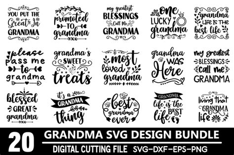 Download Grandma Design Bundle Silhouette DXF Files