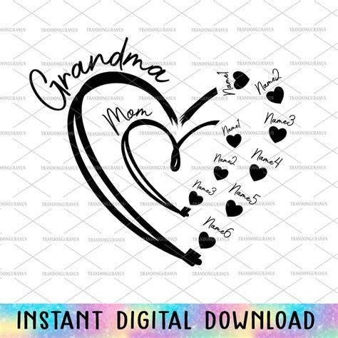 Craft Precious Memories with Grandma's Heart Handprint SVG - A Timeless Treasure for Your Crafting Arsenal!