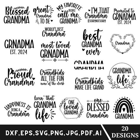 Download Grandma Quotes Bundle Cut Files