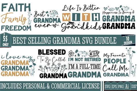 Download Grandma Quotes Bundle Cut Images