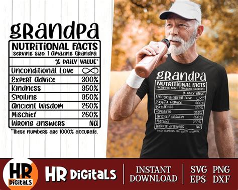 Download Grandpa Nutritional Facts DXF Files