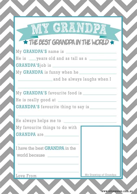 Grandpa Questionnaire Free Printable