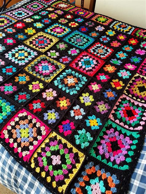 Granny Square Crochet Quilt