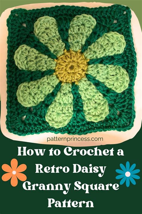 Granny Square Daisy Blanket Crochet Pattern Step-by-Step