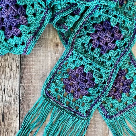 Granny Square Scarf Crochet