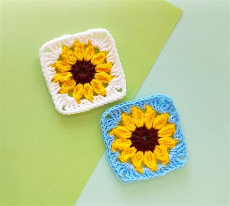 Granny Square Sunflower Crochet
