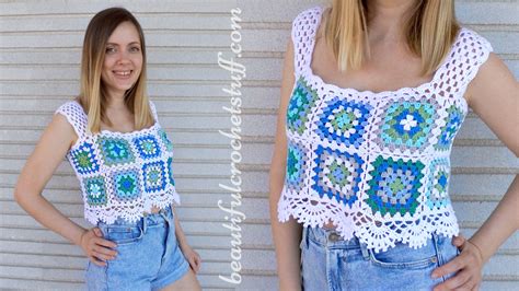 Granny Square Top Crochet Pattern