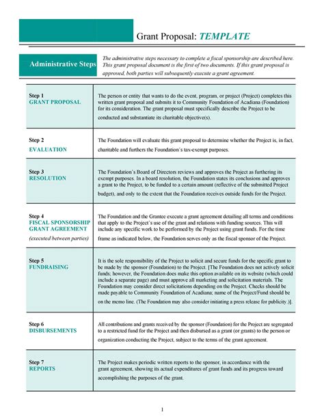 40+ Grant Proposal Templates [NSF, NonProfit, Research] ᐅ TemplateLab