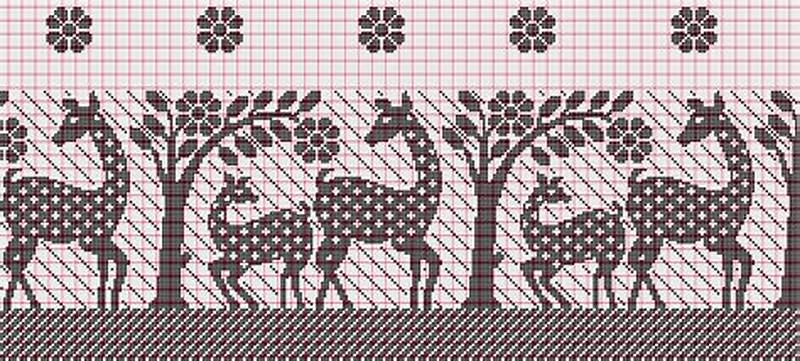 Graph Pattern Jacquard Design On Graph Paper