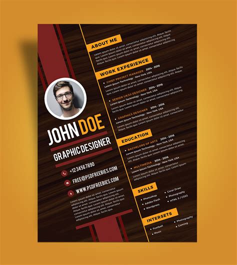 Graphic Designer Resume Template Free