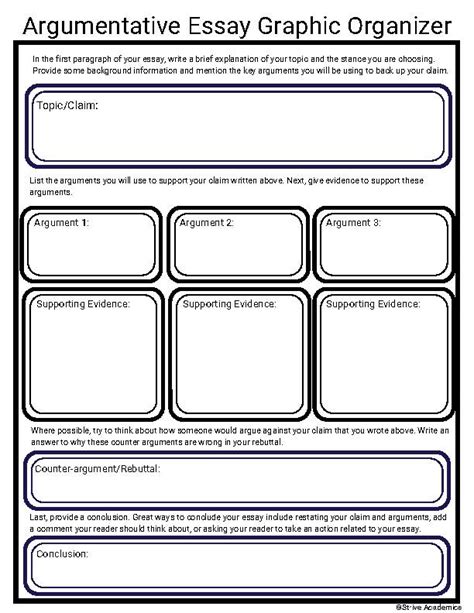 Graphic Organizer For Essay Template