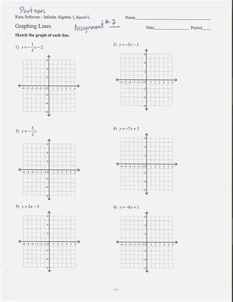 Graphing From Standard Form Worksheet