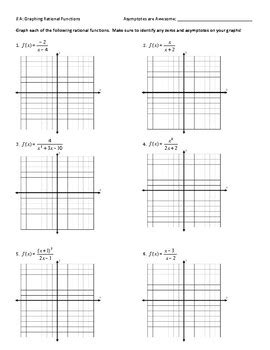 Graphing Rational Functions Worksheet Answer Key - Promotiontablecovers