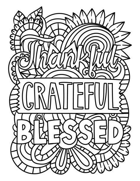 Grateful Coloring Pages