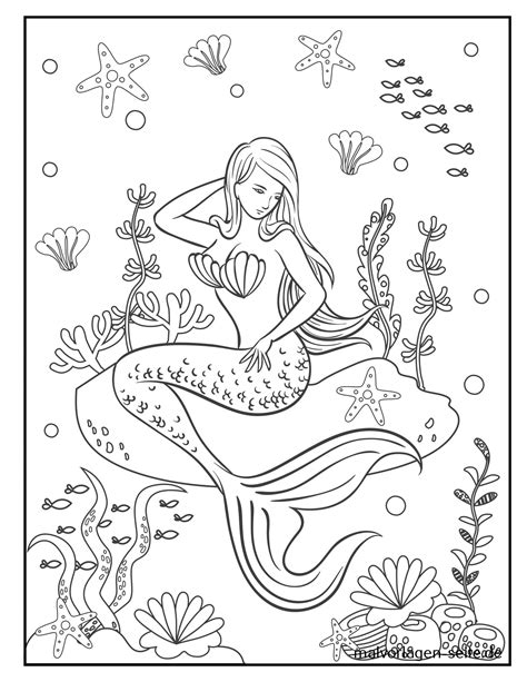 Ausmalbilder Arielle die Meerjungfrau Malvorlagen Kostenlos zum