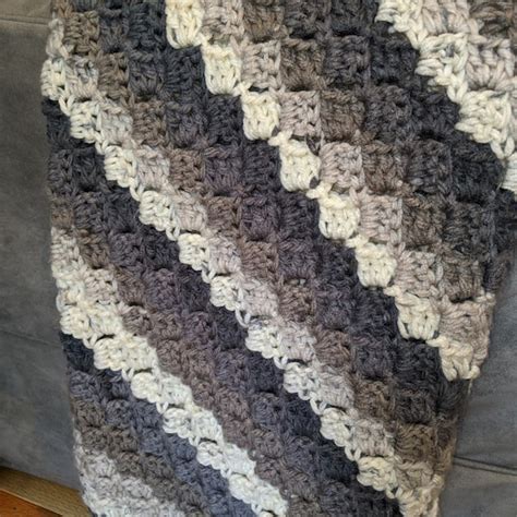 Gray Crochet Blanket
