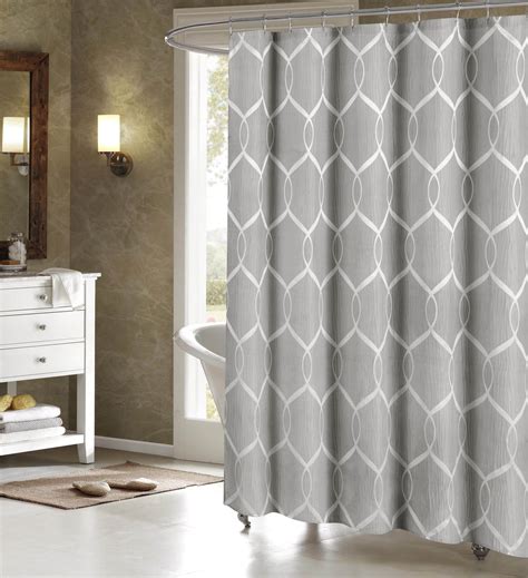 Dainty Home Ombre 72 in. Gray Waffle Weave Fabric Shower CurtainOMWSCGR The Home Depot