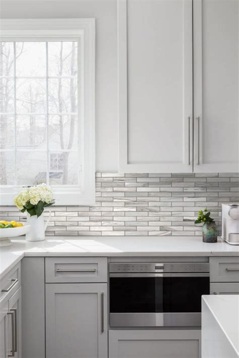 Gray Tile Backsplash