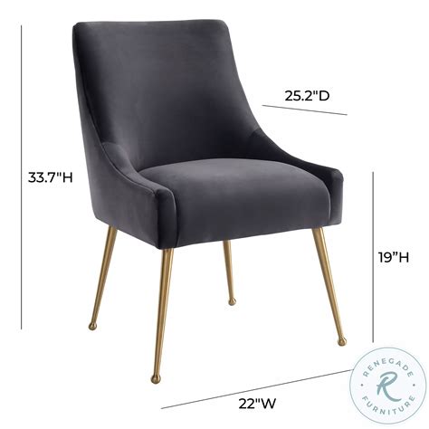 Gray Velvet Side Chair
