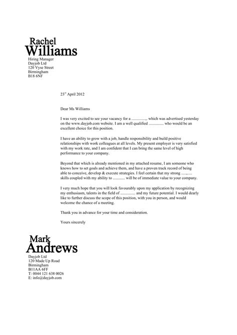 Great Cover Letter Templates