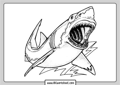 Great White Shark Coloring Pages To Print