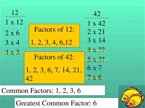 Greatest Common Factor Of 42 And 12