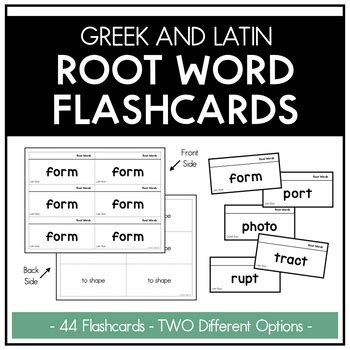 Greek And Latin Root Word Trib Flashcards