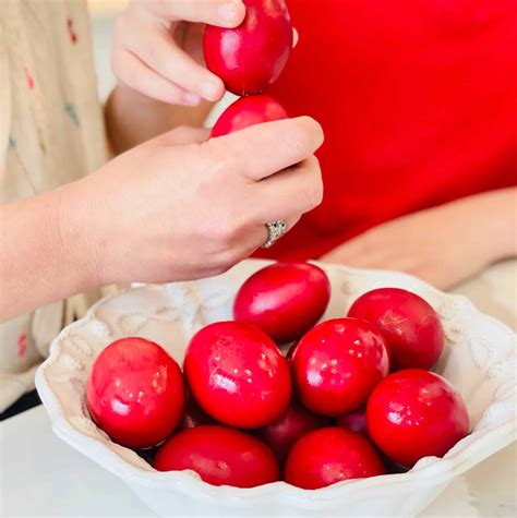 Greek Easter Red Eggs