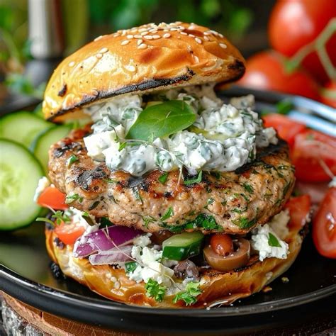 Greek Food Recipes Burger