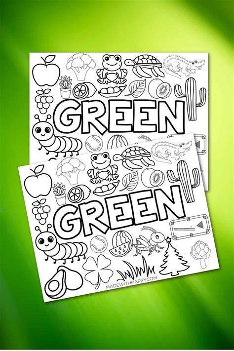 Green Coloring Pages